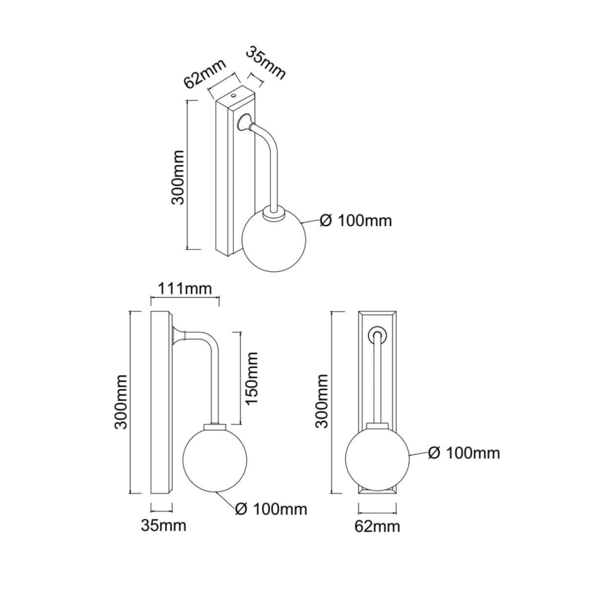 Open Design OR85600 - Badkamerwandlamp ERO 1xG9/9W/230V IP44 messing