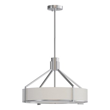 Open Design OR85624 - Hanglamp met stang DORETTO 4xE27/15W/230V diameter 50 cm mat chroom/wit