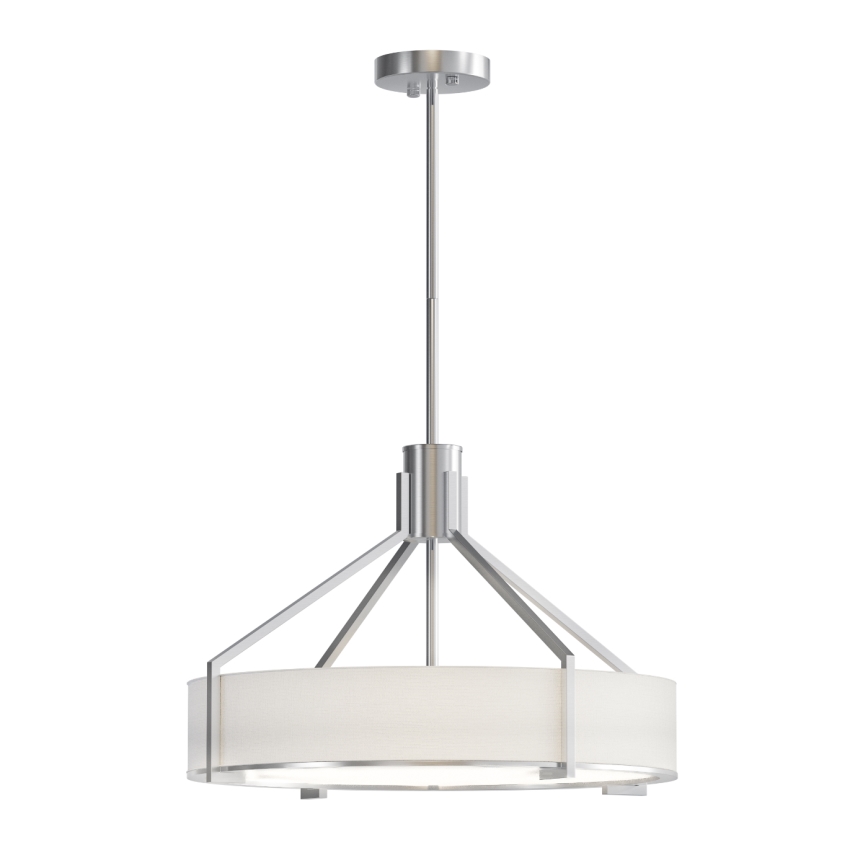 Open Design OR85624 - Hanglamp met stang DORETTO 4xE27/15W/230V diameter 50 cm mat chroom/wit