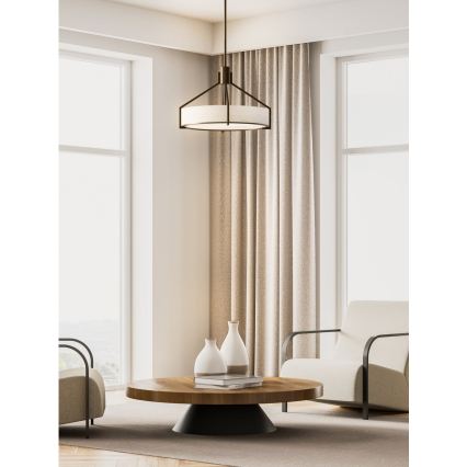 Open Design OR85648 - Hanglamp op staaf DORETTO 4xE27/15W/230V Ø 50 cm bruin/beige