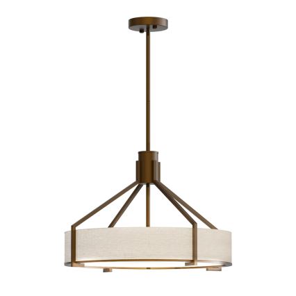 Open Design OR85648 - Hanglamp op staaf DORETTO 4xE27/15W/230V Ø 50 cm bruin/beige