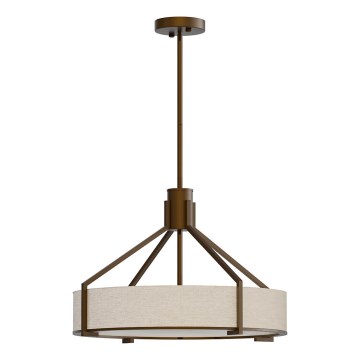 Open Design OR85648 - Hanglamp op staaf DORETTO 4xE27/15W/230V Ø 50 cm bruin/beige