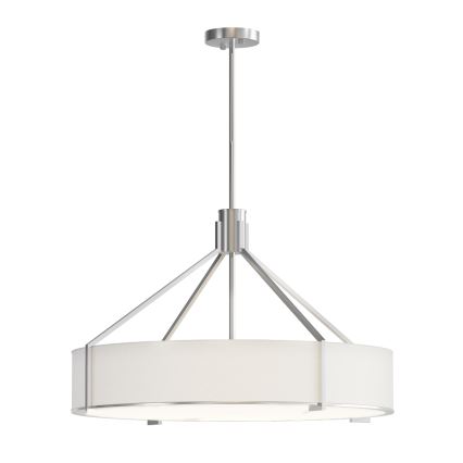 Open Design OR85655 - Hanglamp met stang DORETTO, 6×E27/15W/230V, Ø 70 cm, mat chroom/wit