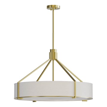 Open Design OR85662 - Kroonluchter aan stang DORETTO 6x E27 / 15W / 230V Ø 70 cm goud/wit