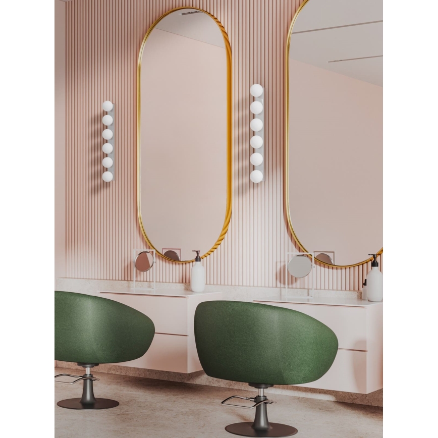 Open Design OR85693 - Badkamerwandlamp MERINO 6xG9/8W/230V 61 cm IP44 glanzend chroom