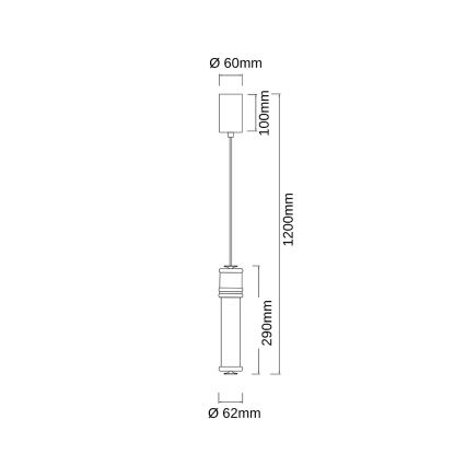Open Design OR85723 - LED-hanglamp aan kabel OMI LED/10W/230V, messing