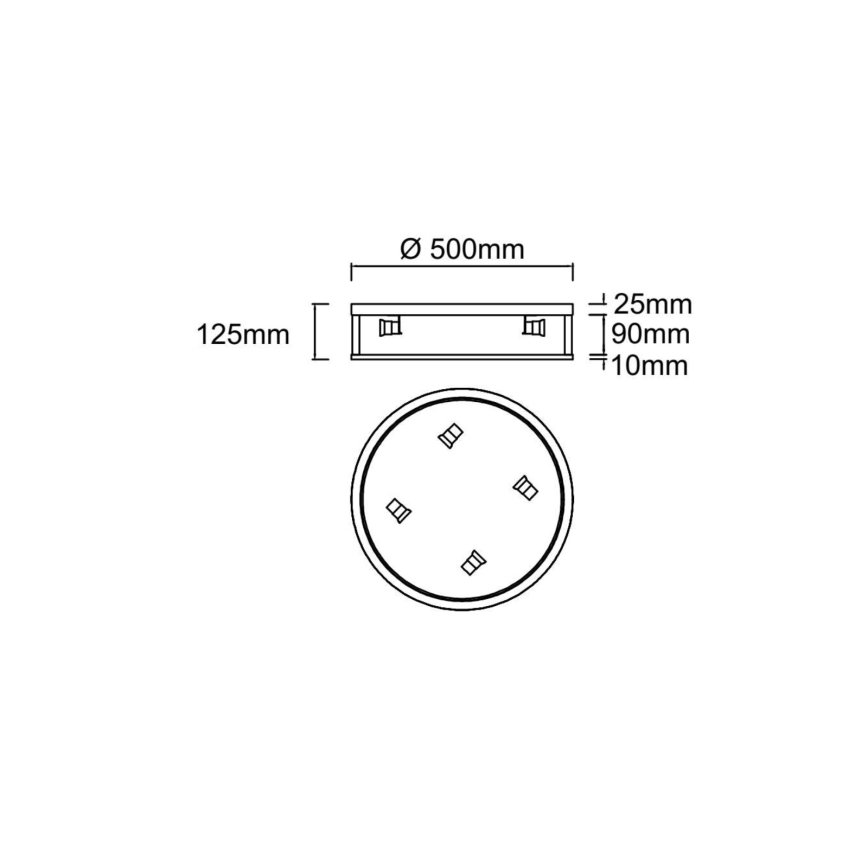 Open Design OR85785 - Plafondlamp SANDRO 4xE14/12W/230V Ø 50 cm mat chroom