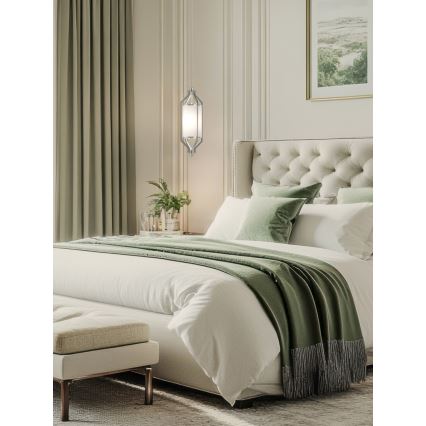 Open Design OR85853 - Hanglamp met stang ZUNDO 1xE27/15W/230V mat chroom/wit