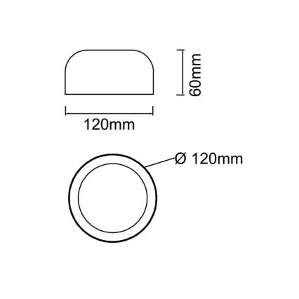 Open Design OR85891 - LED plafondlamp CEDRONE LED/8W/230V 3000/4500/6500K Ø 12 cm zwart