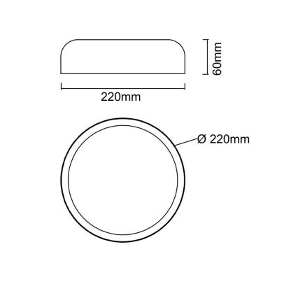 Open Design OR85914 - LED-plafondlamp CEDRONE LED/14W/230V 3000/4500/6500K Ø 22 cm wit