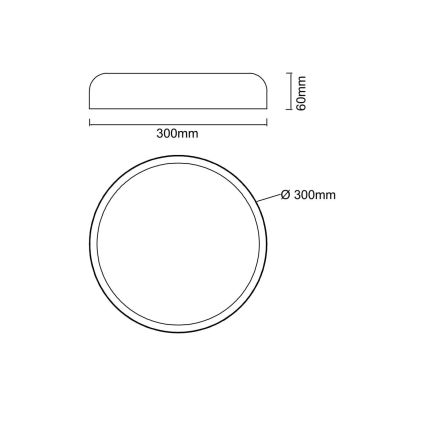 Open Design OR85969 - LED plafondlamp CEDRONE LED/25W/230V 3000/4500/6500K Ø 30 cm beige