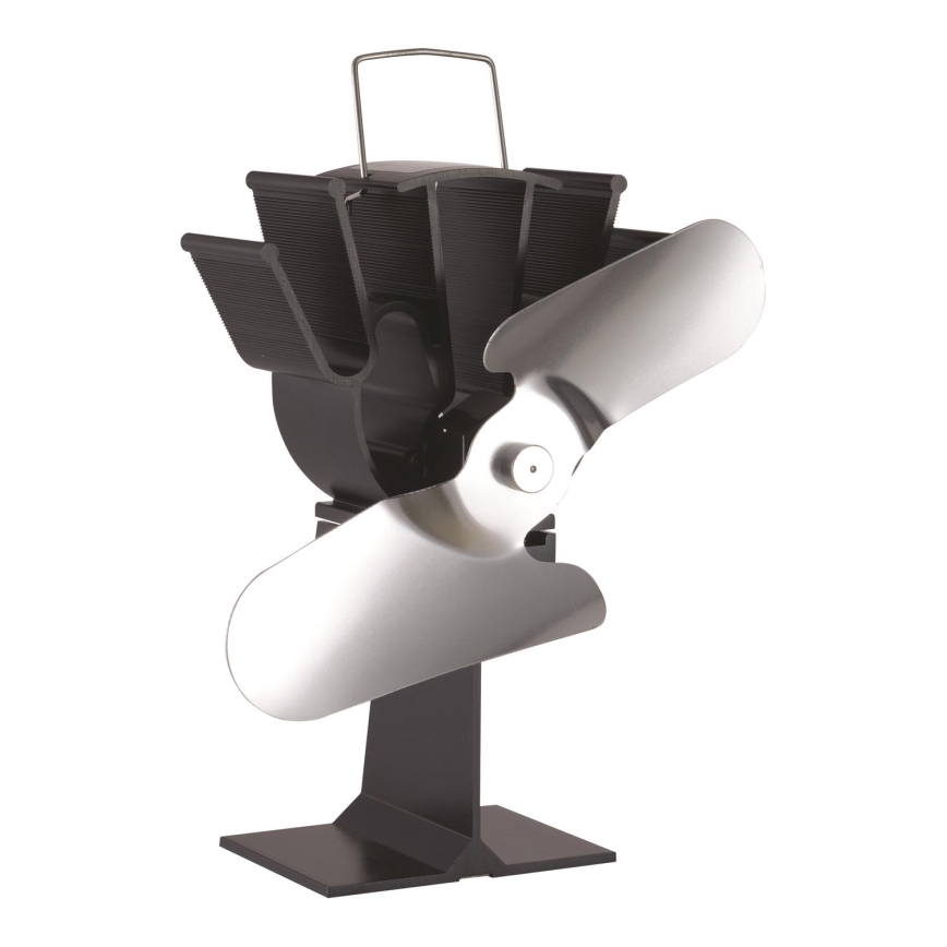 Open haard ventilator 19,3x20,5 cm antraciet/glanzend chroom