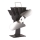 Open haard ventilator 19,3x20,5 cm antraciet/glanzend chroom