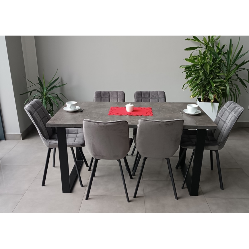 Opklapbare eettafel COLIN grijs