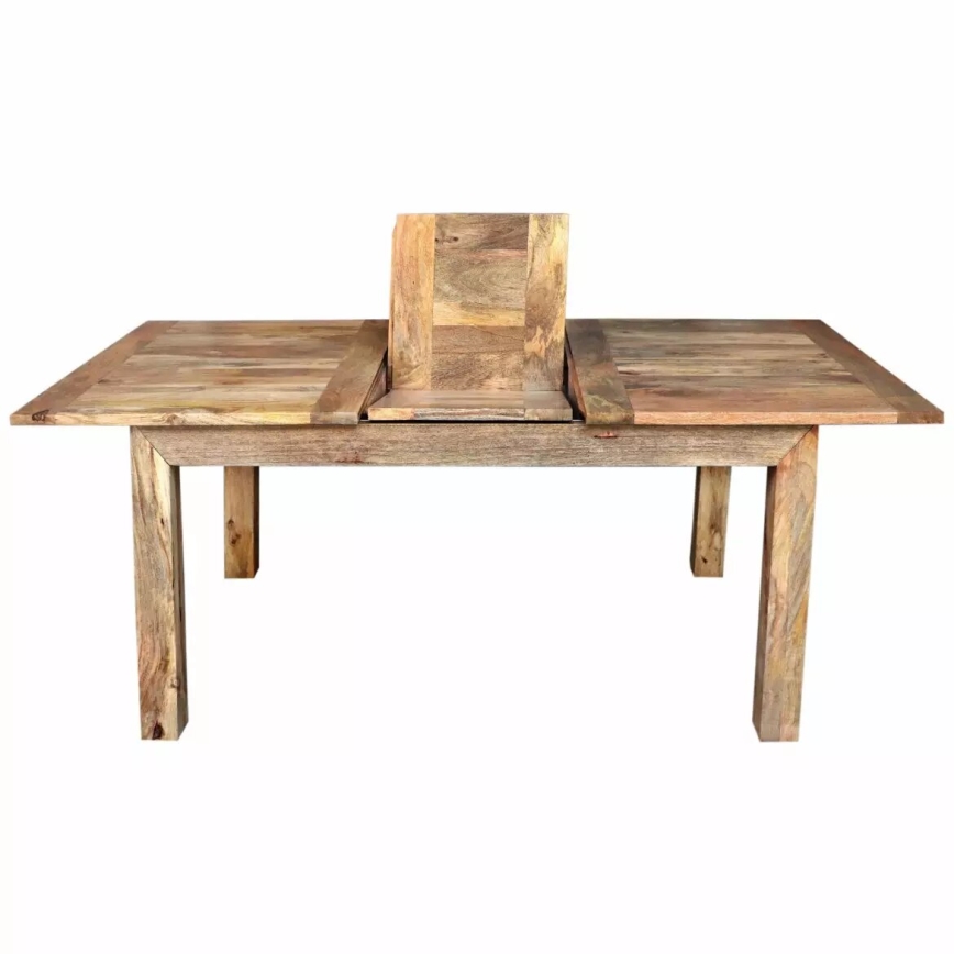 Opklapbare eettafel HINA 180x90 cm massief hout/mangoboom