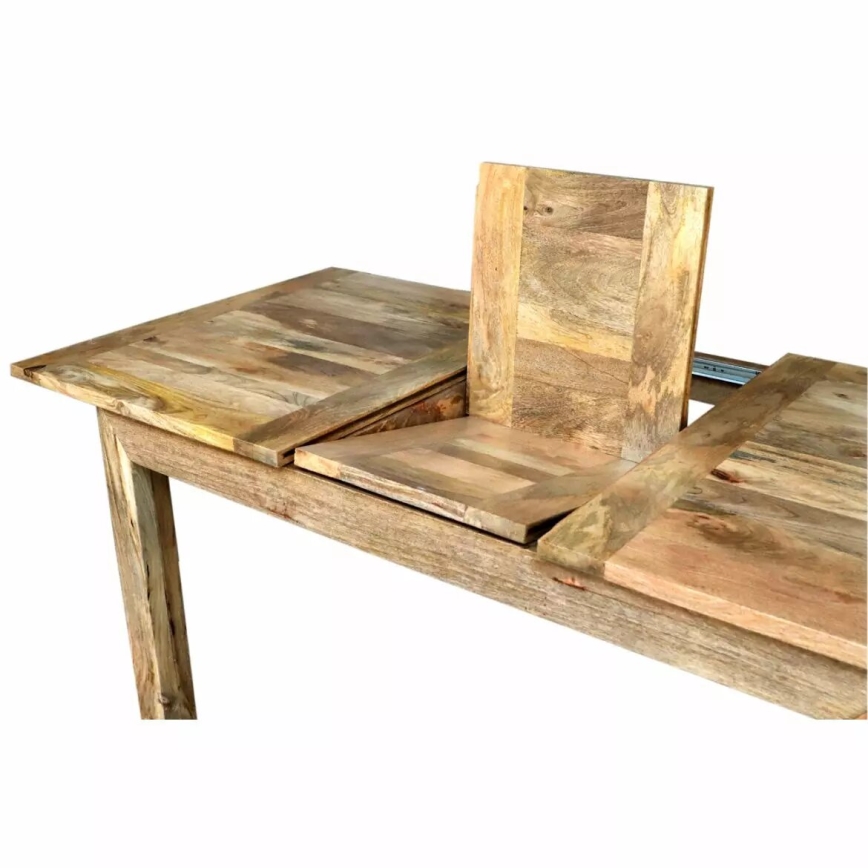 Opklapbare eettafel HINA 180x90 cm massief hout/mangoboom