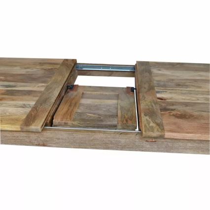 Opklapbare eettafel HINA 180x90 cm massief hout/mangoboom