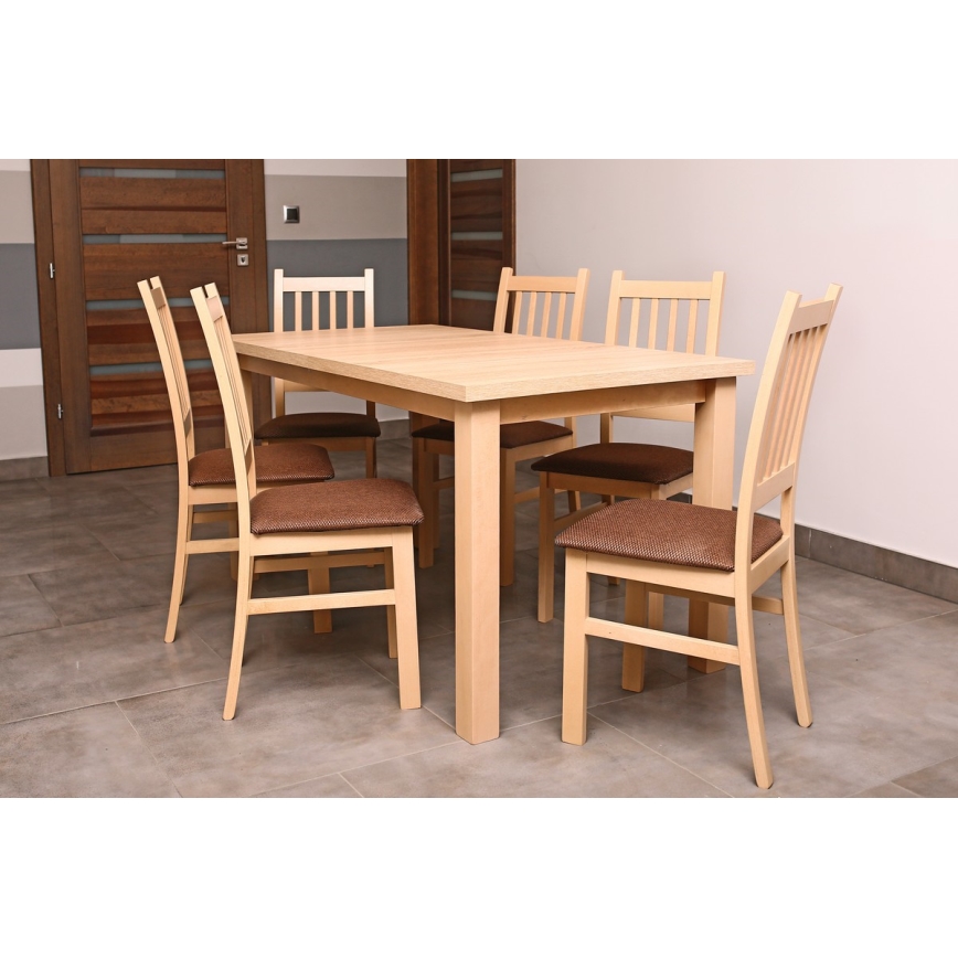 Opklapbare eettafel LIAM eiken sonoma
