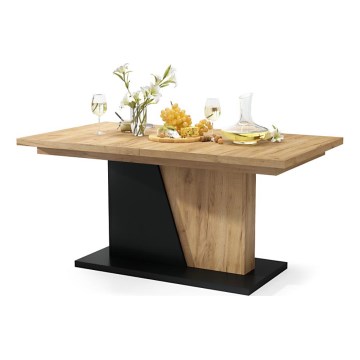 Opklapbare eettafel NINO eiken/zwart