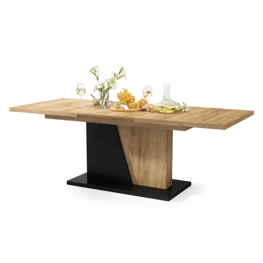 Opklapbare eettafel NINO eiken/zwart