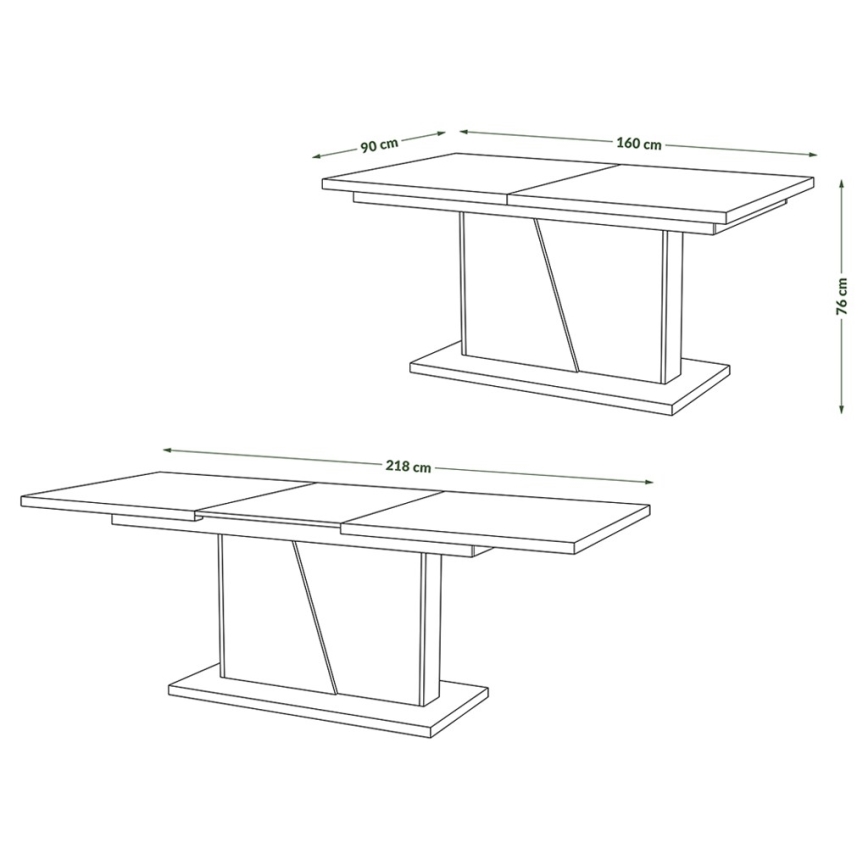 Opklapbare eettafel NINO wit