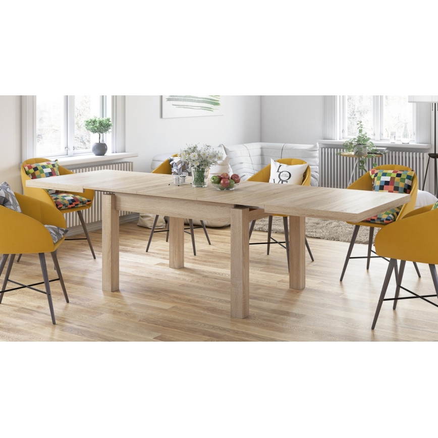 Opklapbare eettafel RALF eiken sonoma