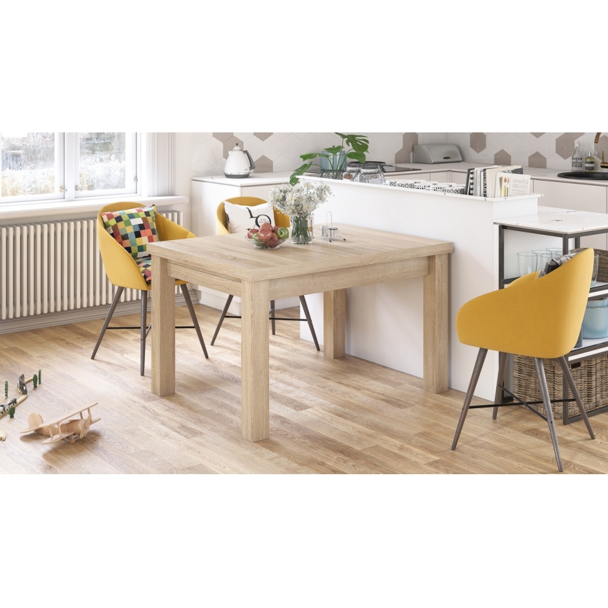 Opklapbare eettafel RALF eiken sonoma
