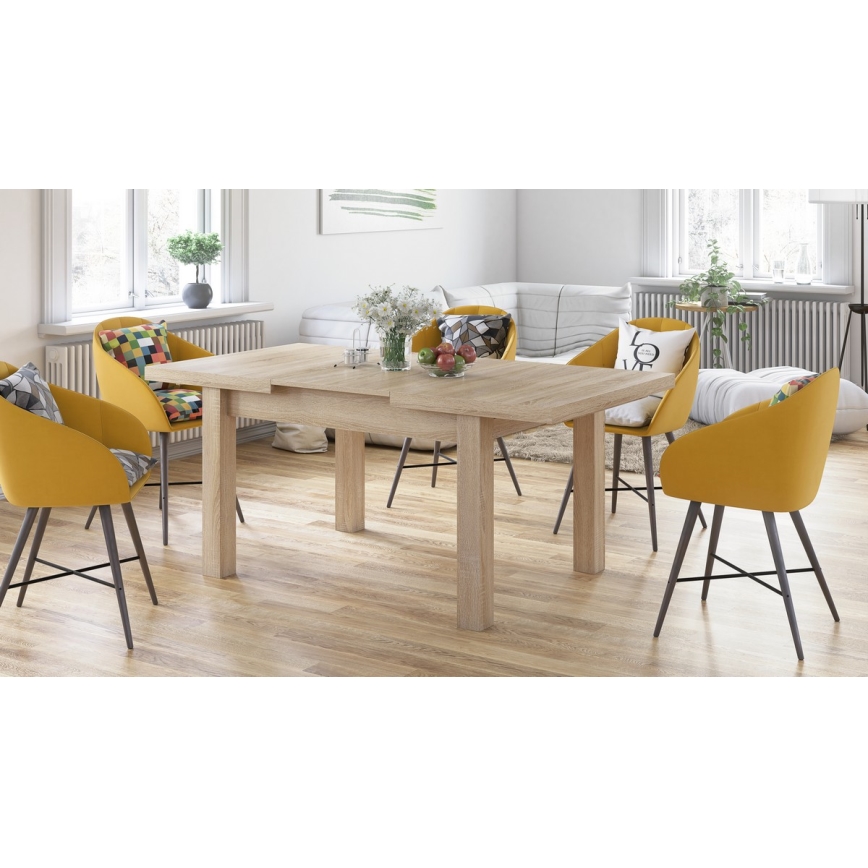Opklapbare eettafel RALF eiken sonoma