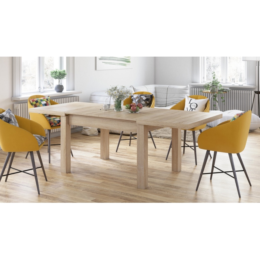 Opklapbare eettafel RALF eiken sonoma