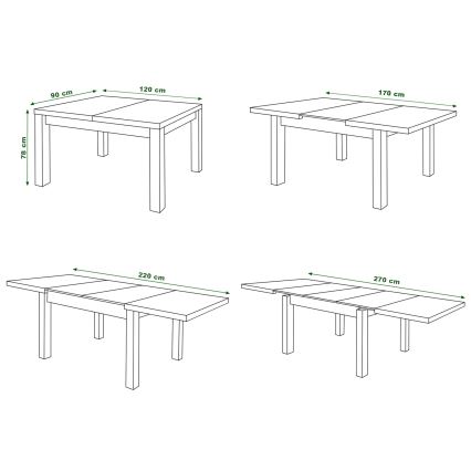 Opklapbare eettafel RALF wit
