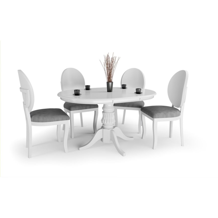Opklapbare eettafel WILLIAM 75x124 cm wit