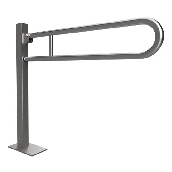 Opklapbare handgreep 15,3x87 cm RVS/zilver