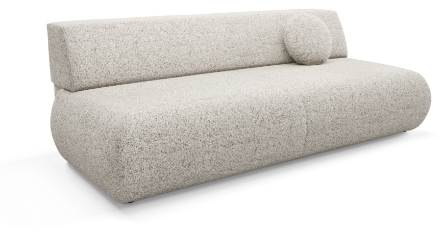 Opklapbare tweezitsbank met een opslagruimte PRATO beige