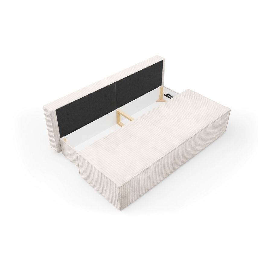 Opklapbare tweezitsbank met een opslagruimte TERAMO beige