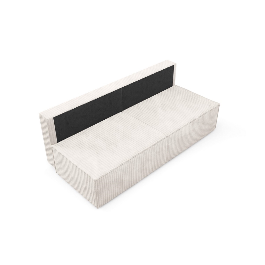 Opklapbare tweezitsbank met een opslagruimte TERAMO beige