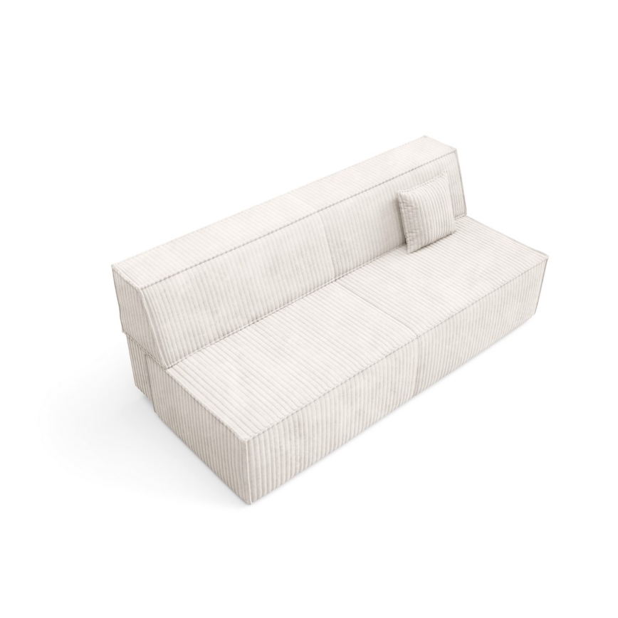 Opklapbare tweezitsbank met een opslagruimte TERAMO beige