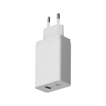 Oplaad Adapter USB-C Stroomvoorziening + USB-A 18W/230V