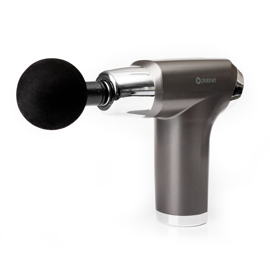 Oplaadbaar massagepistool met 4 koppen 25W/5V 1200 mAh