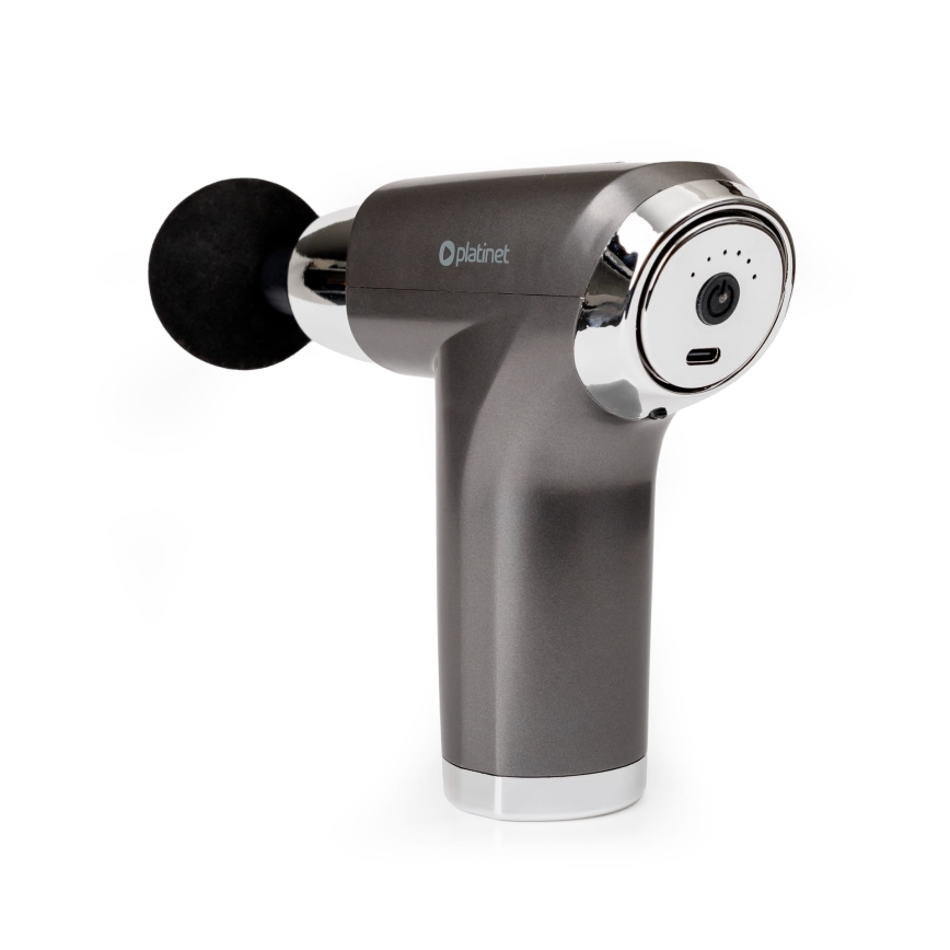 Oplaadbaar massagepistool met 4 koppen 25W/5V 1200 mAh