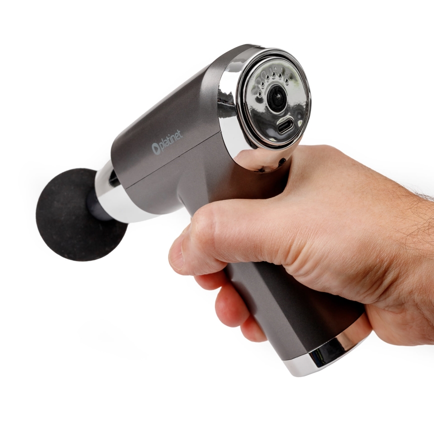Oplaadbaar massagepistool met 4 koppen 25W/5V 1200 mAh