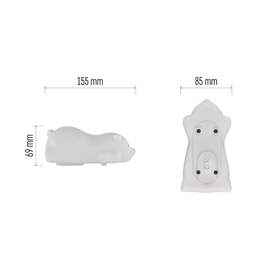 LED RGB oplaadbaar aanraaknachtlampje LED/3,7V 1200 mAh beer