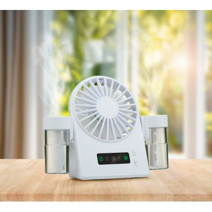 Oplaadbare bureauventilator met mistfunctie 3,7V 1200 mAh