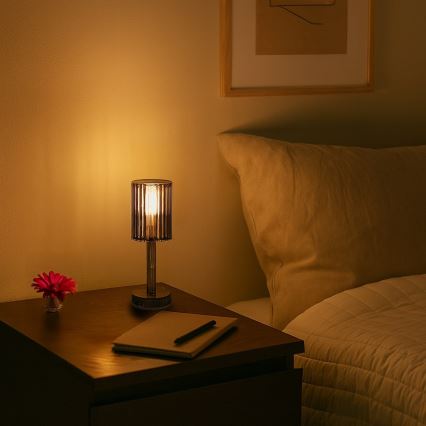 LED oplaadbare aanraaktafellamp SIMPLE LED/1W/5V 3000-6000K 2400 mAh rookgrijs