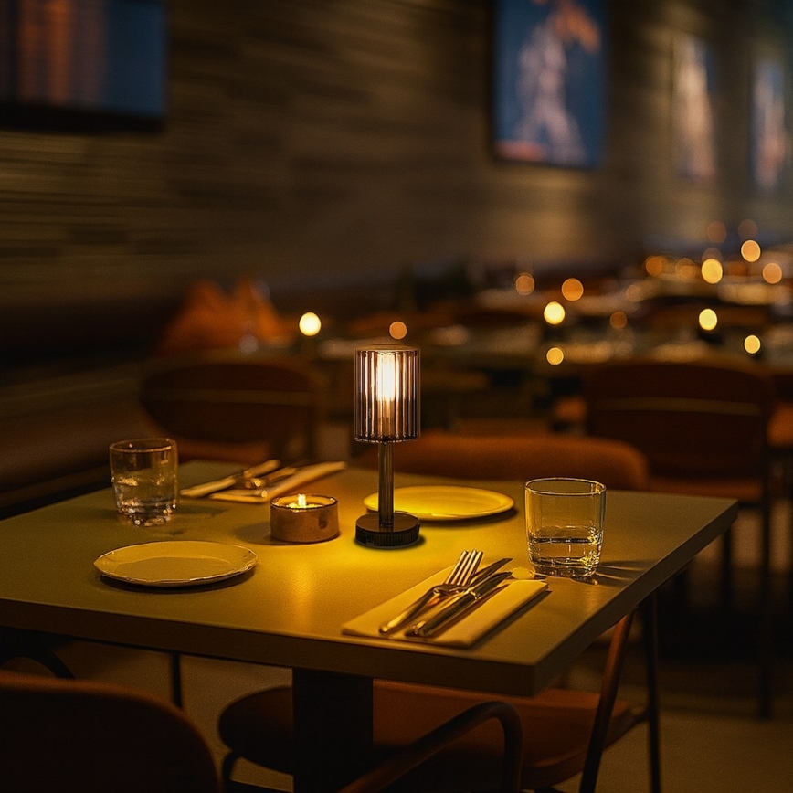 LED oplaadbare aanraaktafellamp SIMPLE LED/1W/5V 3000-6000K 2400 mAh rookgrijs