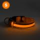 Oplaadbare LED Honden Halsband 35-43 cm 1xCR2032/5V/40 mAh oranje