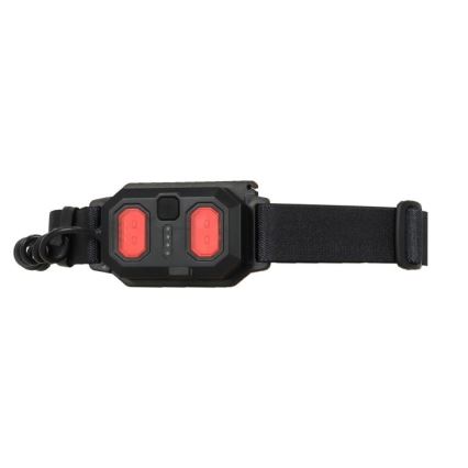 Oplaadbare LED-hoofdlamp 2×LED, 5V, 180 lm, 900 mAh, zwart
