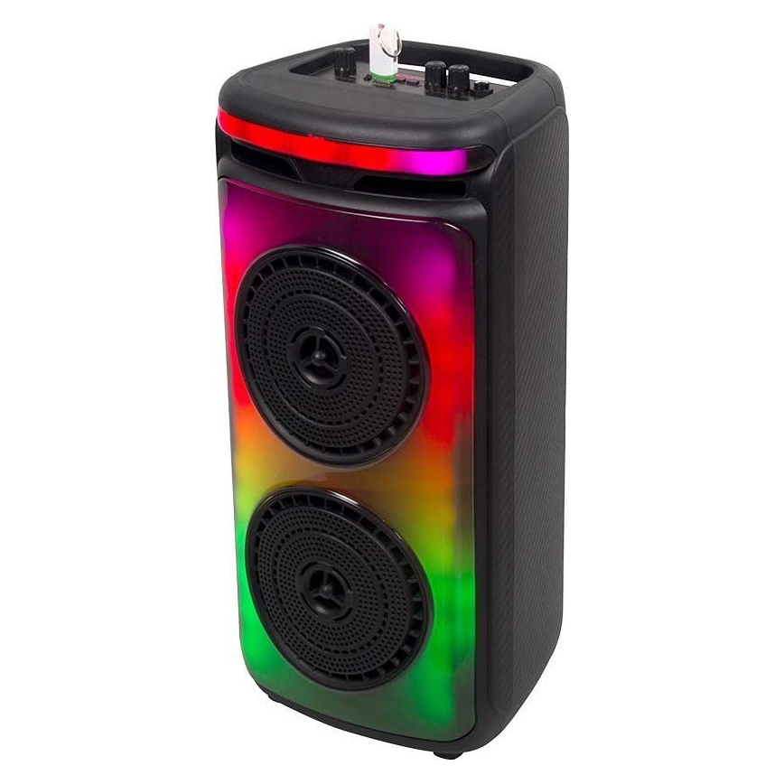 Oplaadbare LED RGB speaker met microfoon 400W/2400 mAh + afstandsbediening