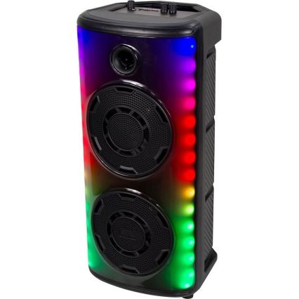 LED RGB Oplaadbare speaker met microfoon 600W/2400 mAh + afstandsbediening