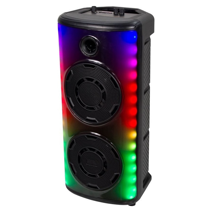 LED RGB Oplaadbare speaker met microfoon 600W/2400 mAh + afstandsbediening