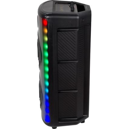 LED RGB Oplaadbare speaker met microfoon 600W/2400 mAh + afstandsbediening